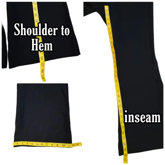 Spanx Perfect Sleeveless Jumpsuit Large Petite LP Black Stretch Ponte Knit Vneck - Picture 7 of 10